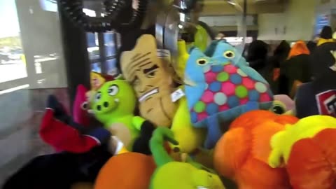 A visit to the crane game- The battle for the green taz.