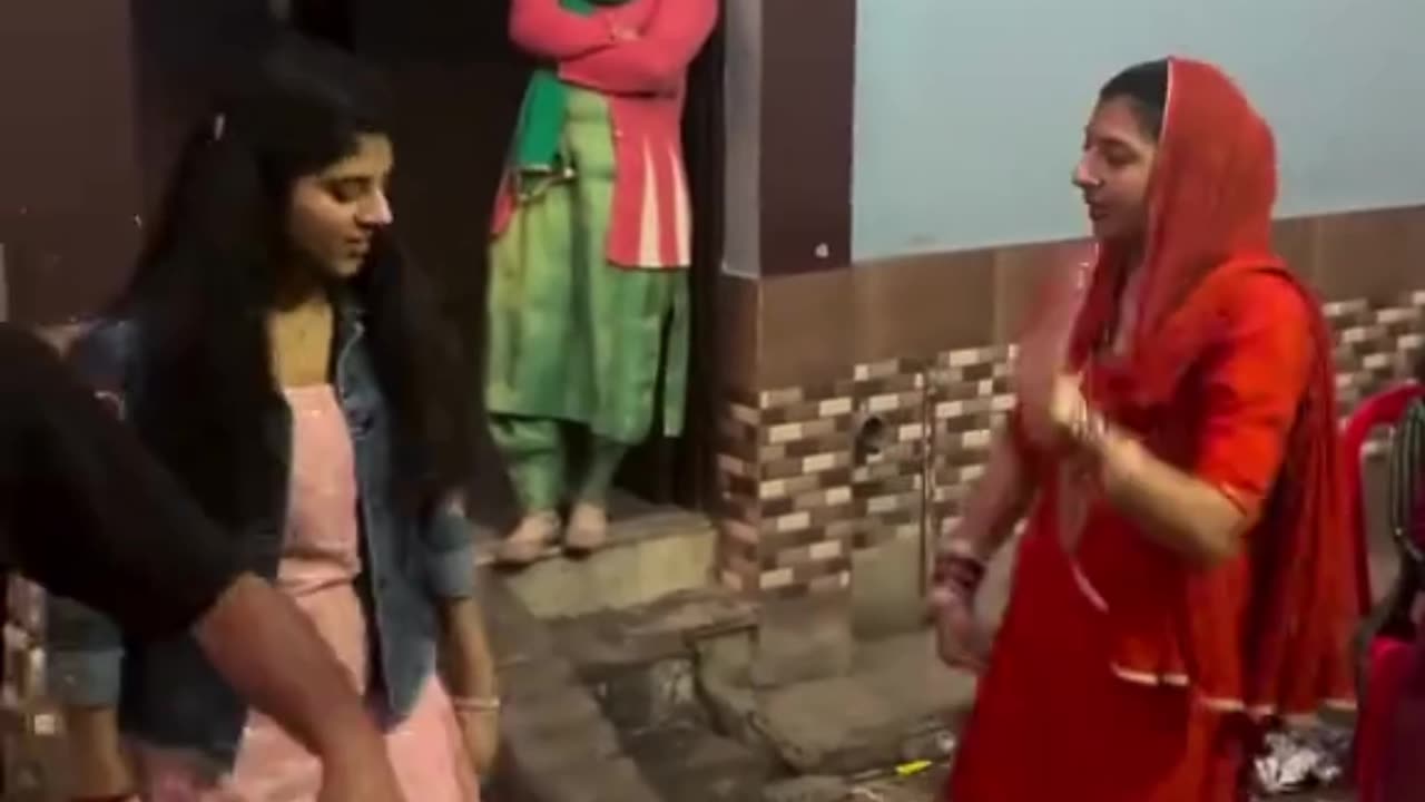 Family Dance Party By Young Girls And Boys