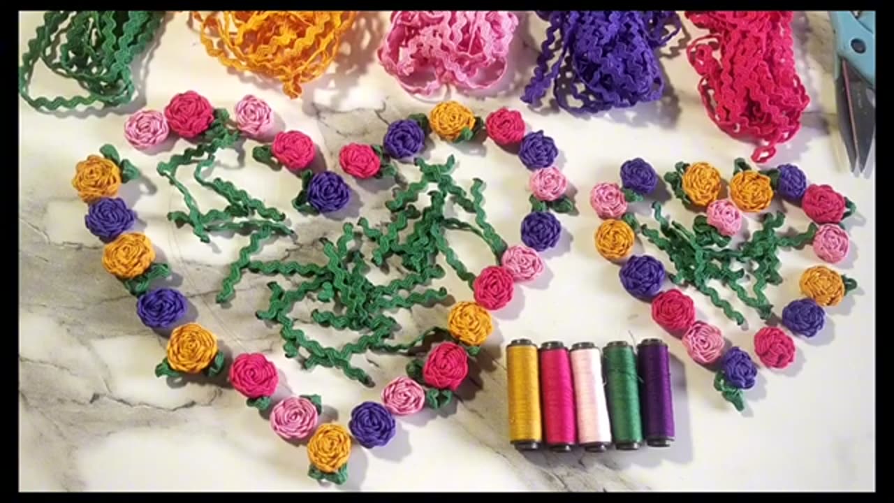 Zigzag lace flowers 🌹🌷🌷🌷🌹 tutorial ☺️😊😊
