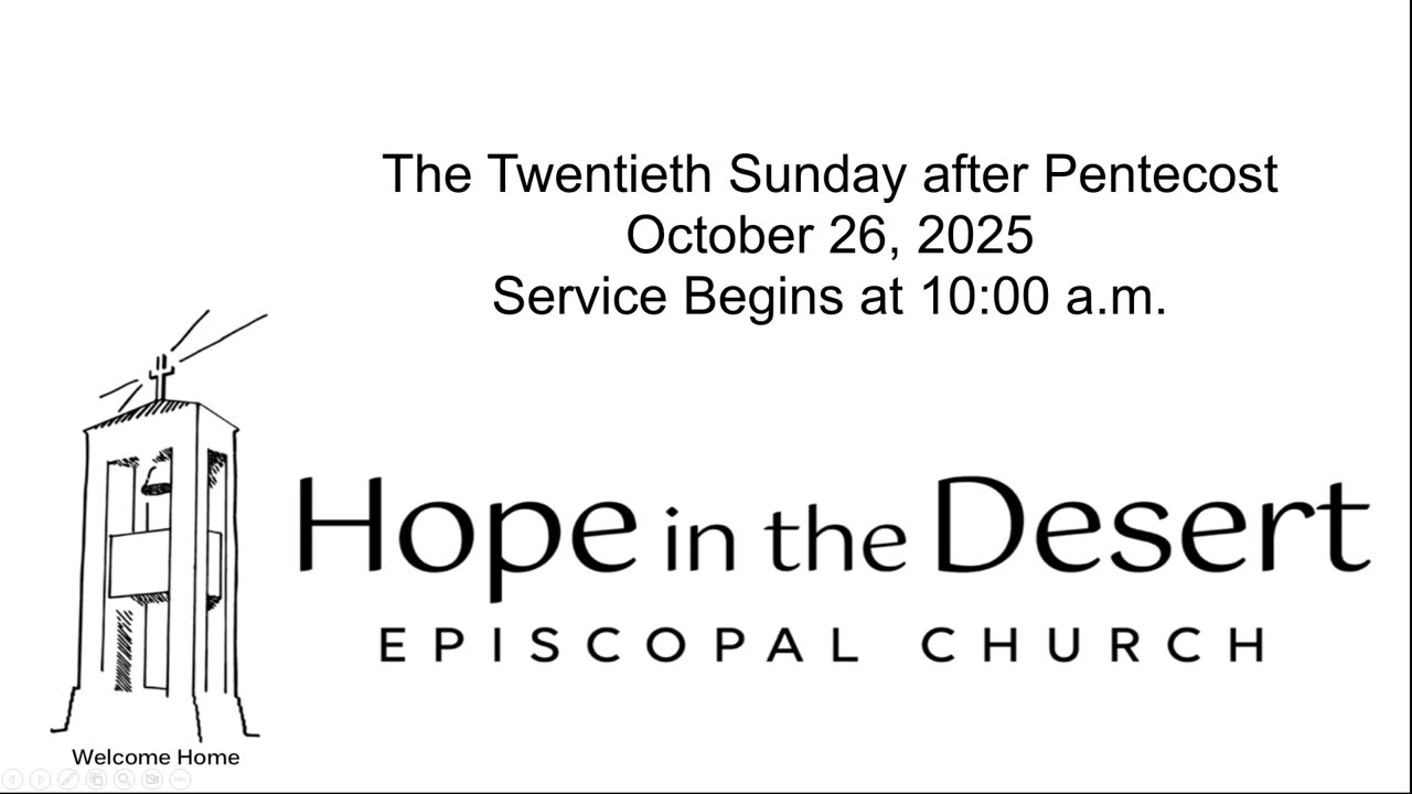 The Twentieth Sunday after Pentecost -- October 26, 2025