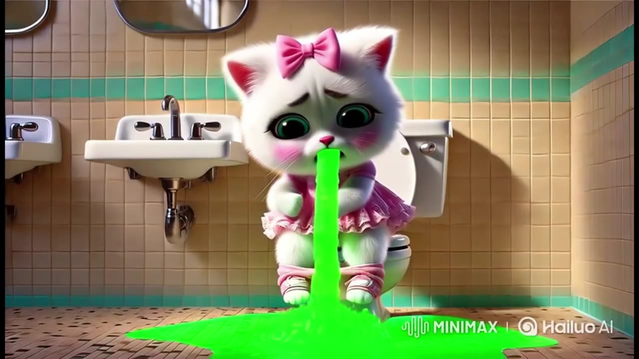 😨🍏 Kitten’s Poisoned Apple Disaster in Class!