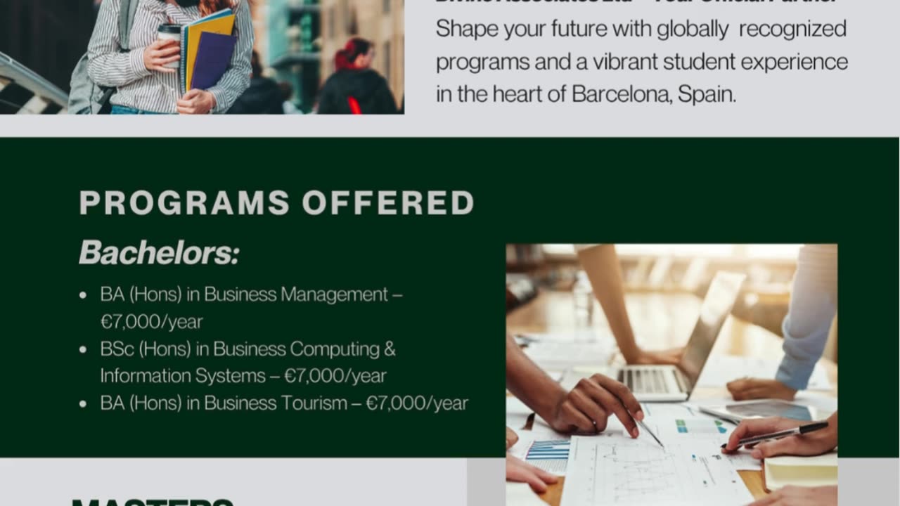 Unlock Your Future: Apply Now to C3S Business School Barcelona with Divine Associates Ltd