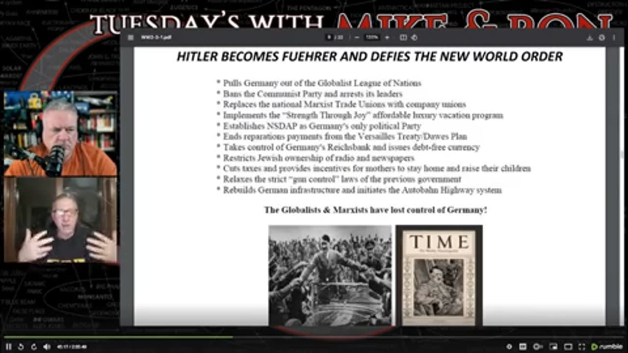 Ron/Mike .. National Socialism vs Marxist Socialism ..