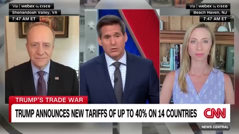 Trump's announces new tariffs of UpTo 40% on a growing number of counties