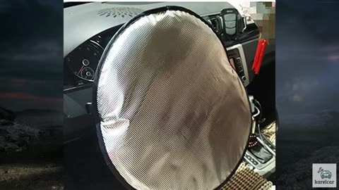 Steering Wheel Sun Shade Cover, Steering Wheel Sun Block Anti-Heat Aluminum Foi