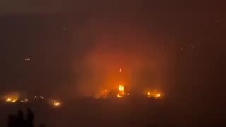 New footage shows a massive wildfire sweeping through Izmir, Turkey,