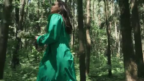 Beautiful Girl in Forest Free Stock Videos Free stock footage
