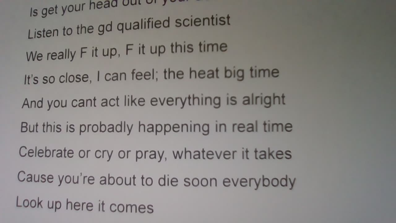 Don't Look Up 2021 - 2029. Theme song: Ariana Grande warns the world.