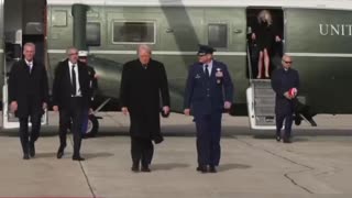 President Donald Trump attends the dignified transfer of U.S. soldiers killed in Syria.