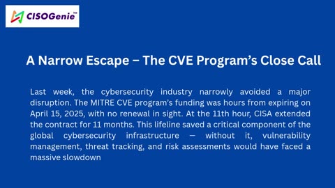 MITRE CVE - Is Your GRC Ready for a World Without a Stable CVE?