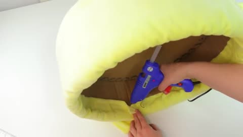 DIY CAT BED from cardbord BOX easy ⧸ How to make cat happy