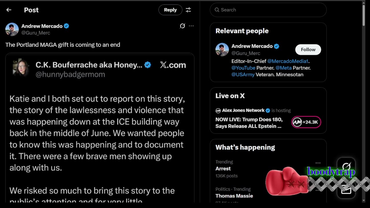 End of Anti Ice Protest In Portland