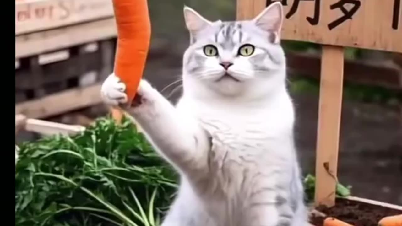 Cute cat working in the field 🔥#shorts #cats #ai #aishorts #animals #viral #trending