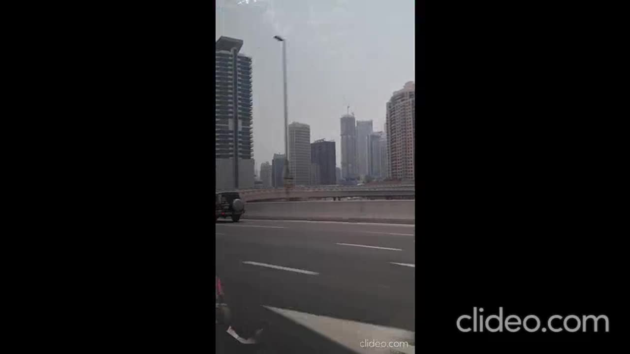 Driving on the main roads of Dubai