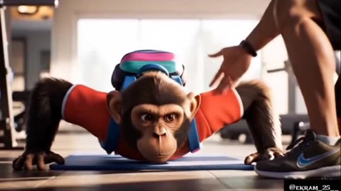 🐵 Monkey Tries Gym for the First Time! | Jungle Vlog Gone Hilarious 💪😂