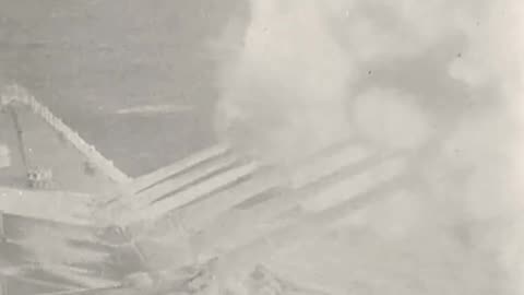 Kriegsmarine battleships and cruisers breaking the ice on maneuvers in the North Sea circa 1939