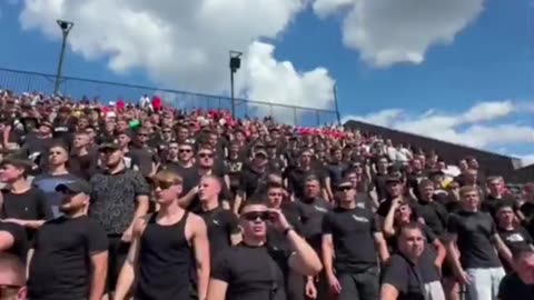 Ukranian nazis at soccer game in Rovno