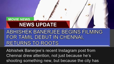 Abhishek Banerjee Begins Filming for Tamil Debut I
