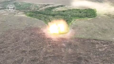 Incredible Shockwave and Explosion of a Stash of Anti-Tank Mines Hidden in the Forest