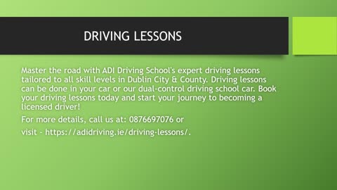 Driving Lessons