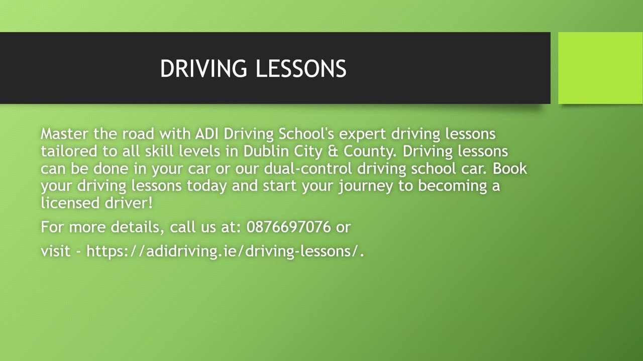 Driving Lessons