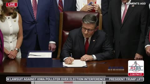 WATCH: Speaker Mike Johnson Signs the One Big Beautiful Bill - 7/3/25