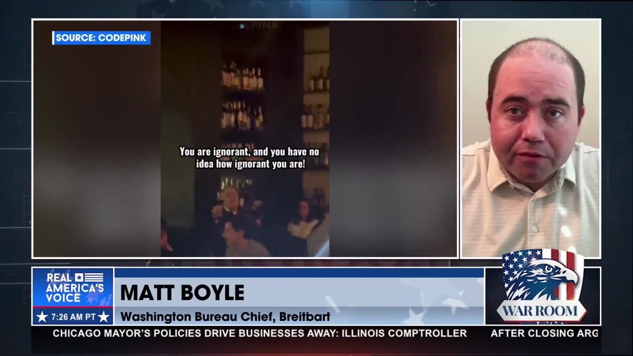 CODE PINK CRASHES BESSENT DINNER