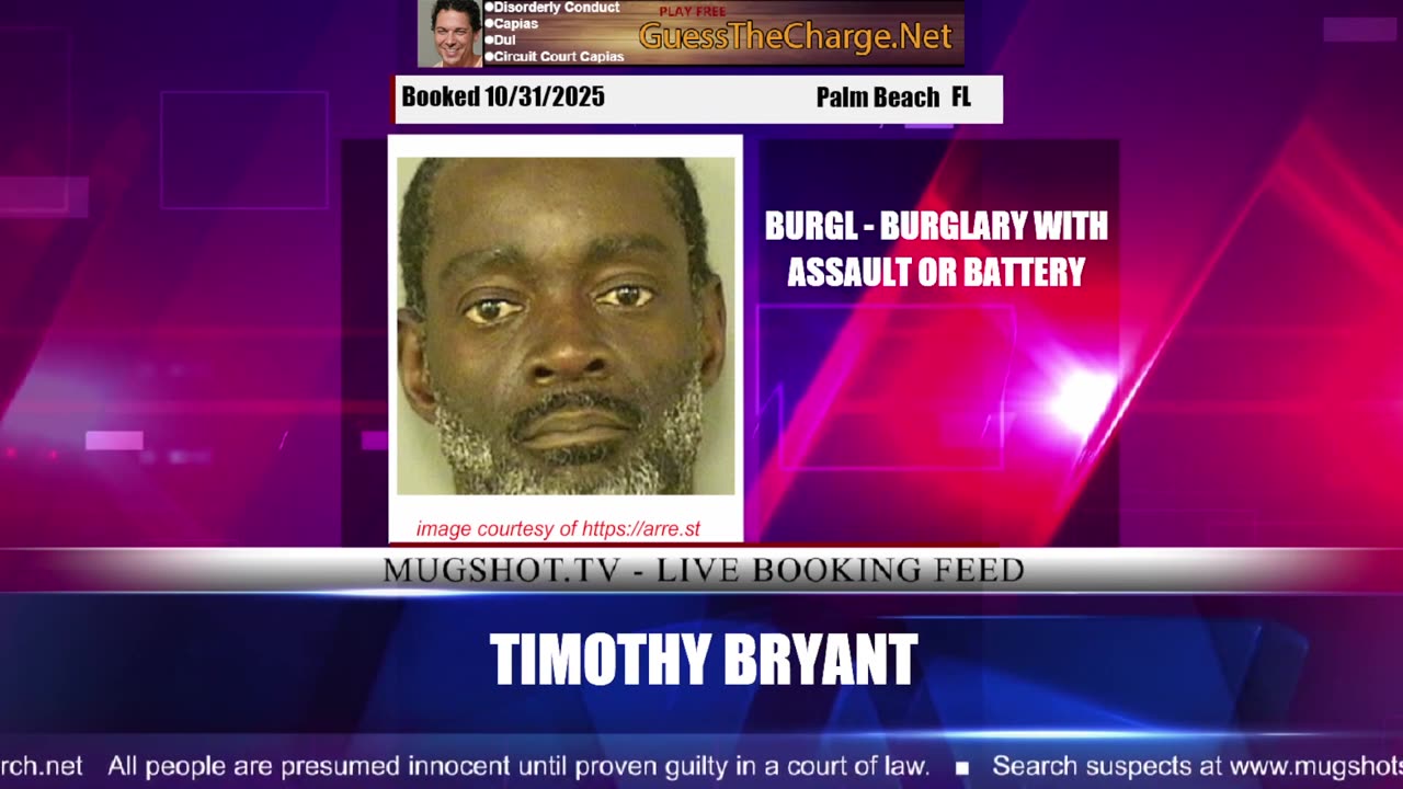 Mugshot TV - Live Arrest Booking Video Stream