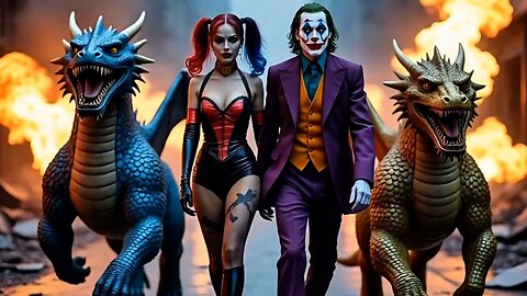 Joker and Harley Unleash Their Dragons 🔥👿