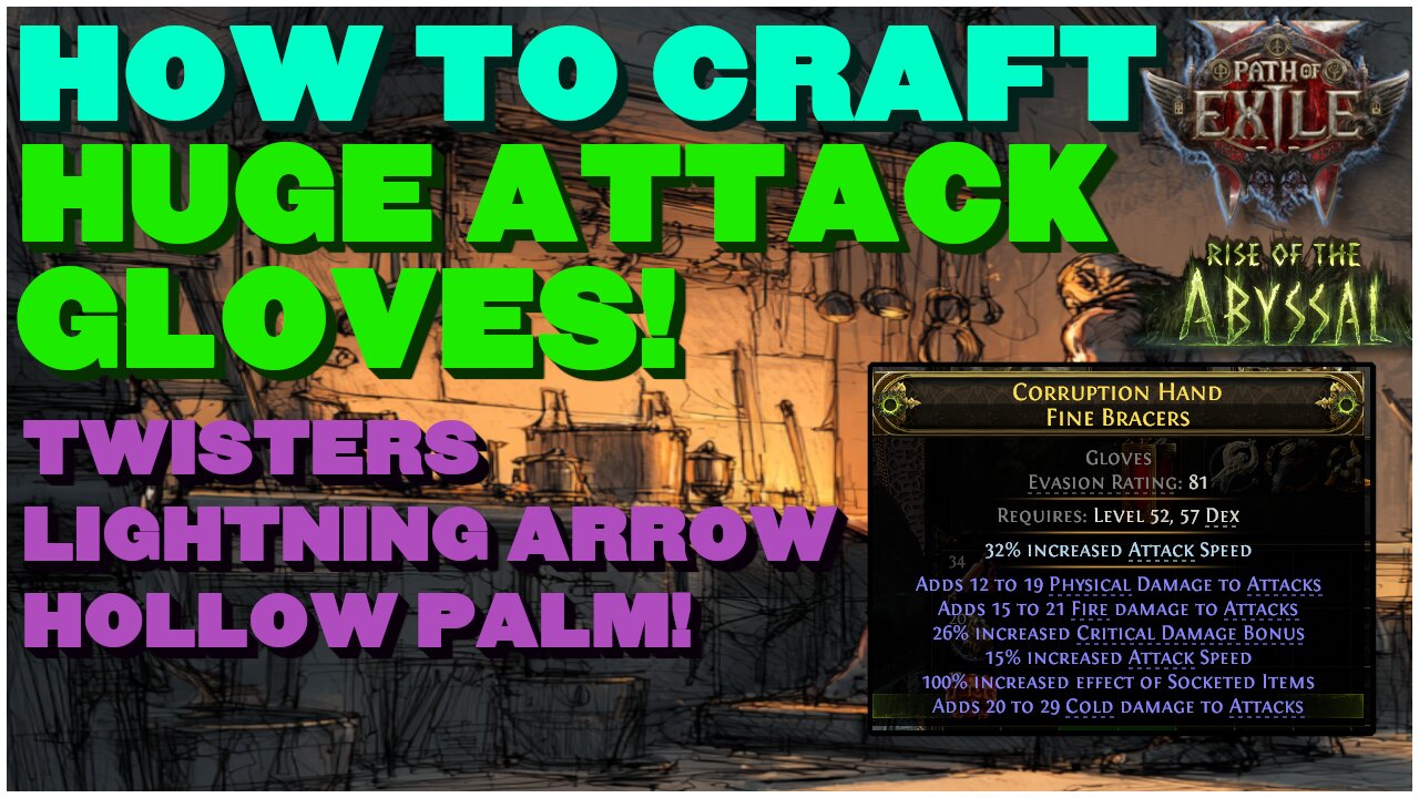 [POE 2 0.3] How To Craft MASSIVE ATTACK BASED Gloves Using Omens! Step by Step Guide!