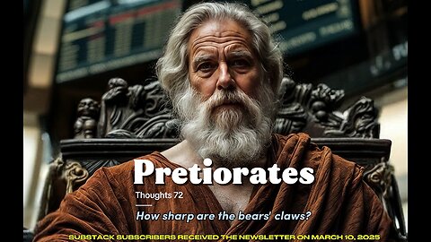 Pretiorates' Thoughts 72 – How sharp are the bears' claws?