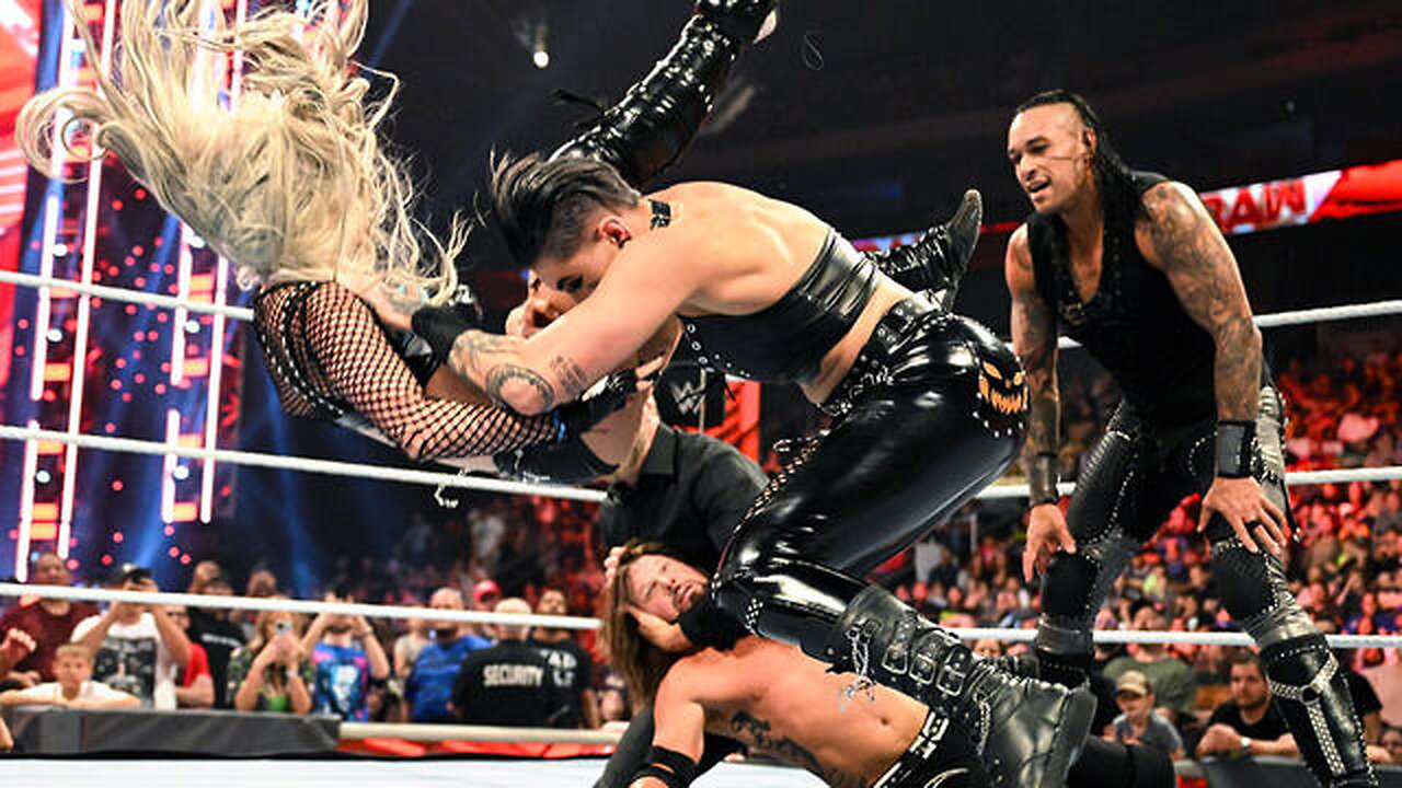 AJ Styles & Liv Morgan vs Damian Priest & Rhea Ripley – Mixed Tag Team Match: May 23, 2022 @wwefree