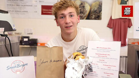 Long Island teen starts smash burger business where veterans eat free
