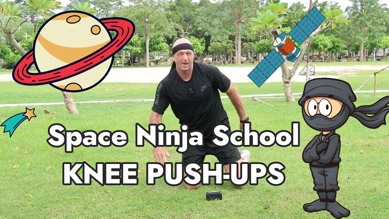 🥷💪 Space Ninja School: Knees-On-The-Ground Pushups Are Super Fun! 🚀