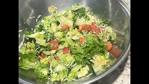Fresh Italian Salad with Cucumber, Tomato & Parmesan