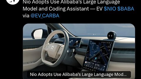 Nio Just Adopted Alibaba Quen This Is massive #Nio