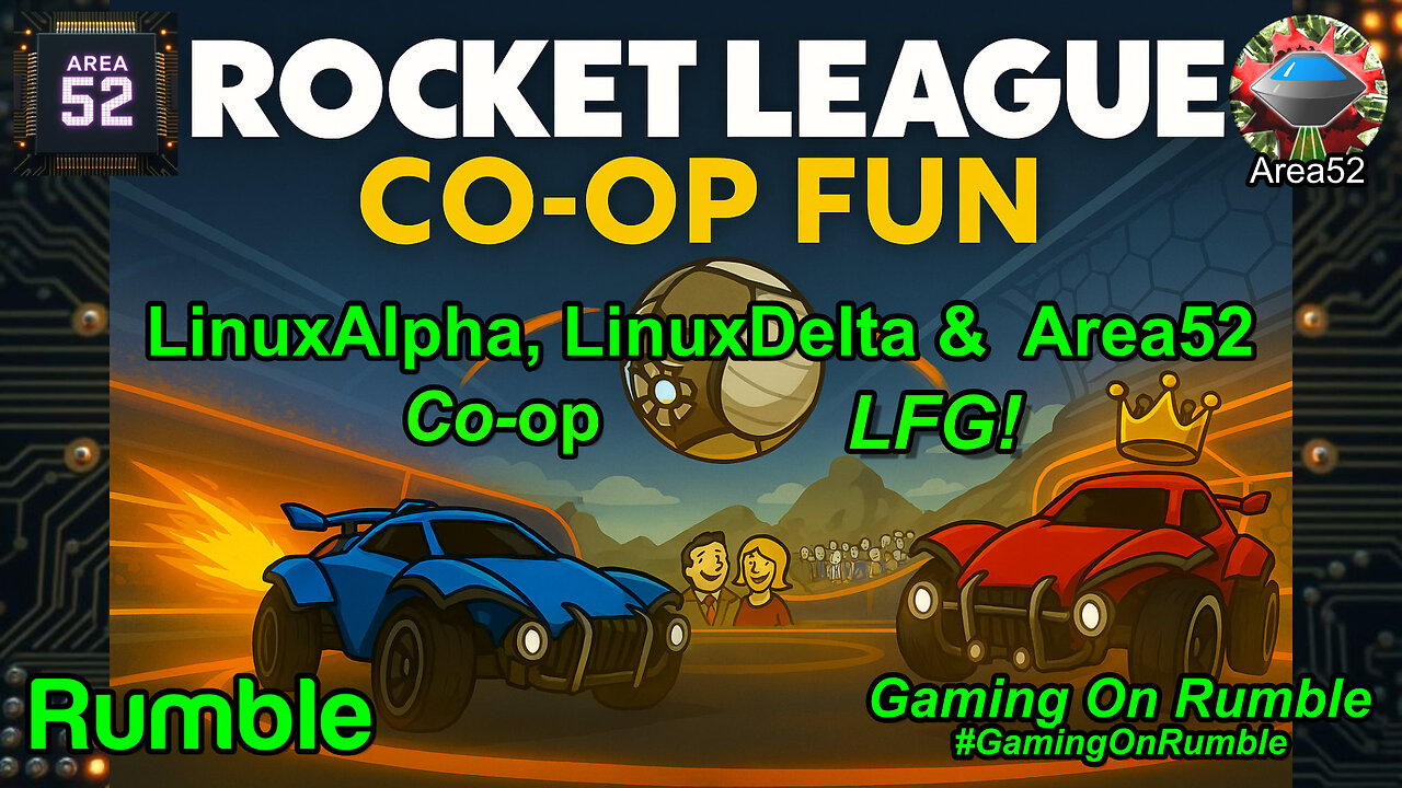 Rocket League with Linux Alpha & Delta Gamers | 18+ Live Stream