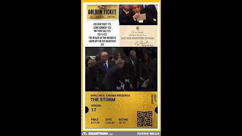 Gold Ticket Showing The Storm. Screen 17. price $17.76