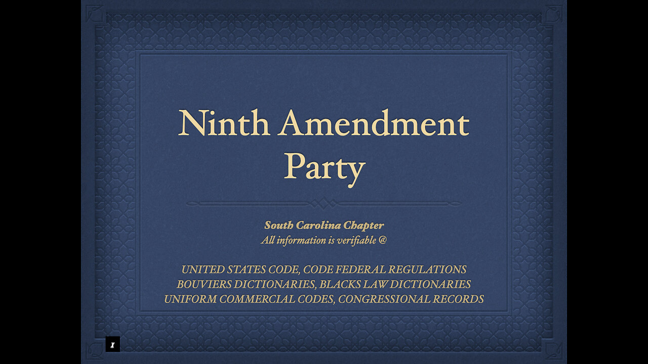 Ninth Amendment Party SC Chapter CLASS 2