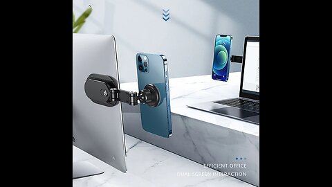 Adjustable Magnetic Laptop Side Mount Phone Holder, for Laptop, Car, Kitchen & More