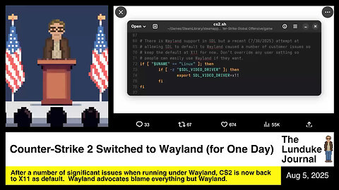 Counter-Strike 2 Switched to Wayland (for One Day)