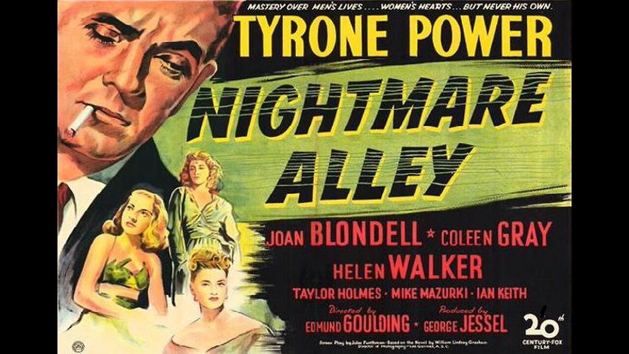 NIGHTMARE ALLEY 1947 Sleazy, Deceitful Carnival Barker Uses People for Fame & Fortune FULL MOVIE in HD