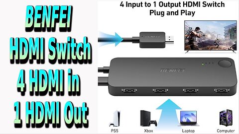 BENFEI 4 to 1 HDMI Switch