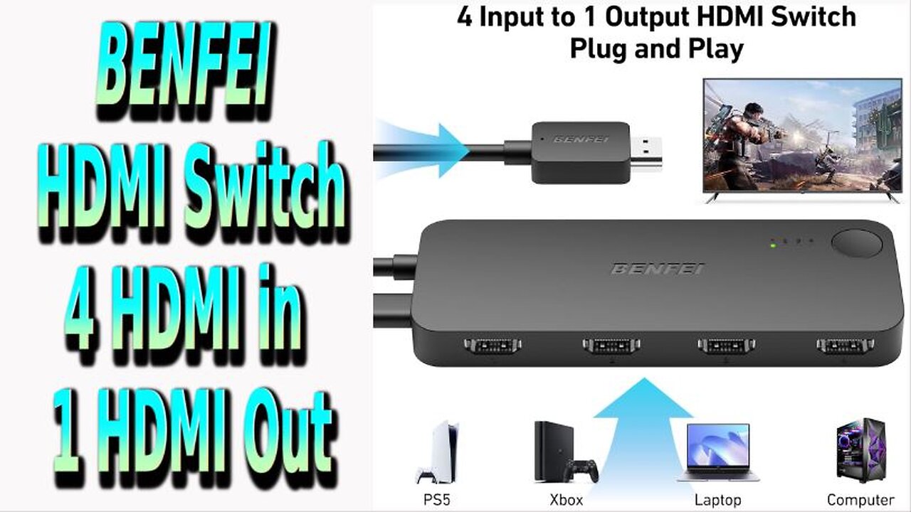BENFEI 4 to 1 HDMI Switch