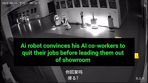 "Rogue AI Robot Persuades Co-Workers to Quit, Leads Them Out of Showroom in Dramatic Escape"