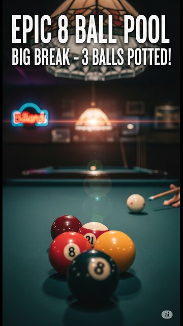 Three balls down on the break—BOOM! 🤯