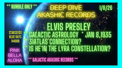 ELVIS Presley Galactic Astrology * LYRA Constellation * 3IATLAS Connection?