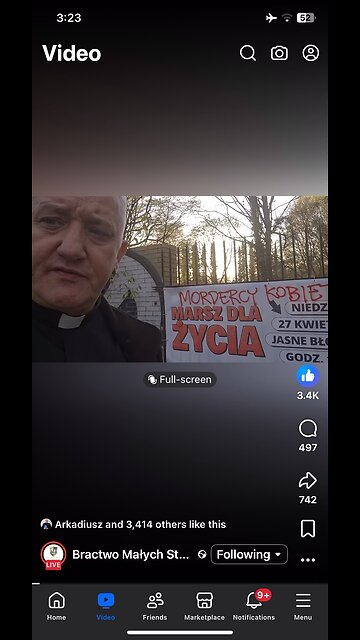 In Polish : pro life priest comment on doctor killing 9 m old unborn baby as abortion