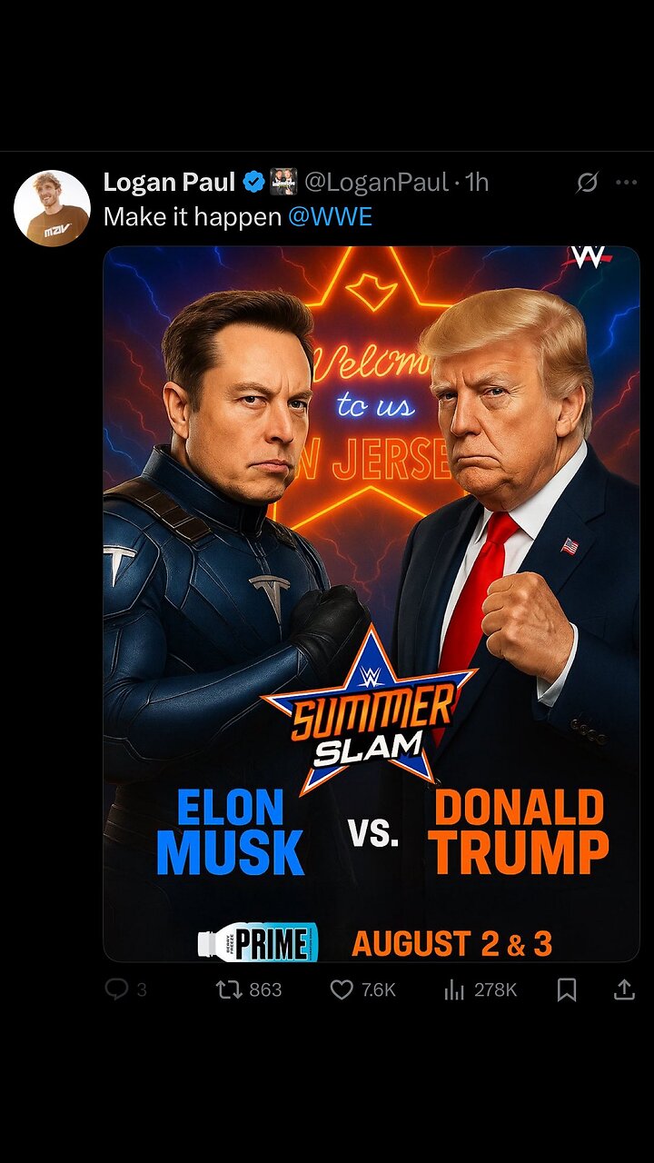 Elon Musk vs. Donald Trump at SummerSlam?! I’D WATCH IT! shorts