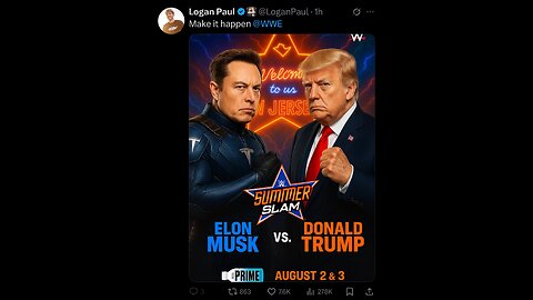 Elon Musk vs. Donald Trump at SummerSlam?! I’D WATCH IT! #shorts
